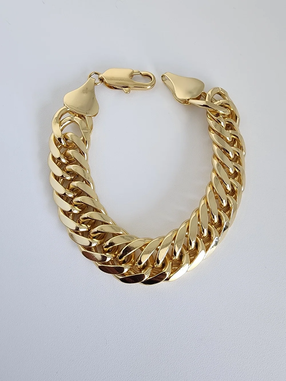 Gold Cuban Link Bracelet Thick Chain 9